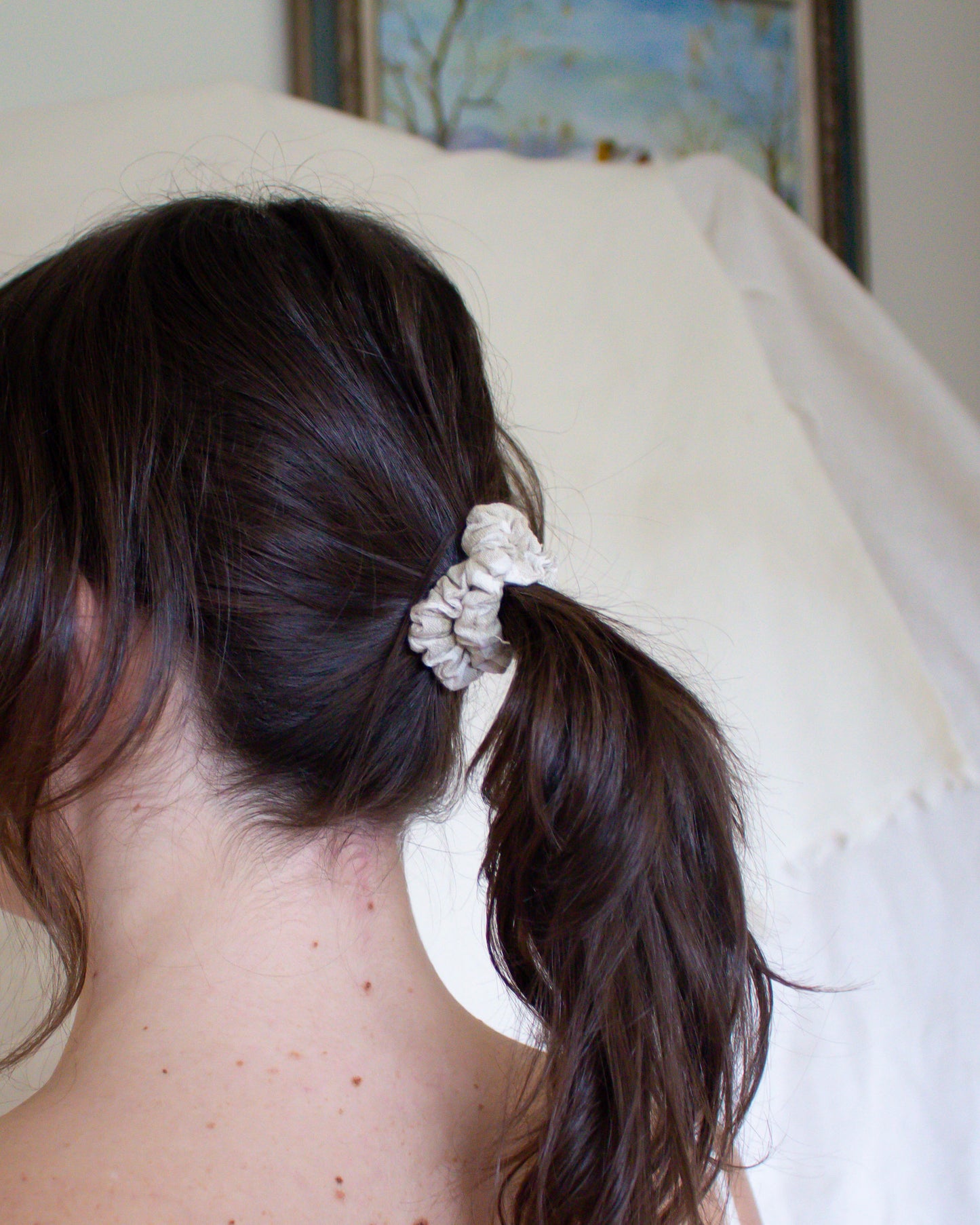 Organic Gingham Scrunchie